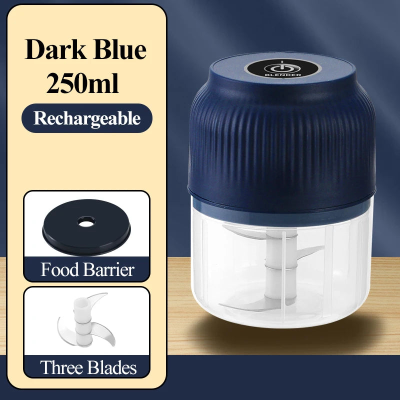 Mini Processador Elétrico Recarregável USB 250 ml – foto 8