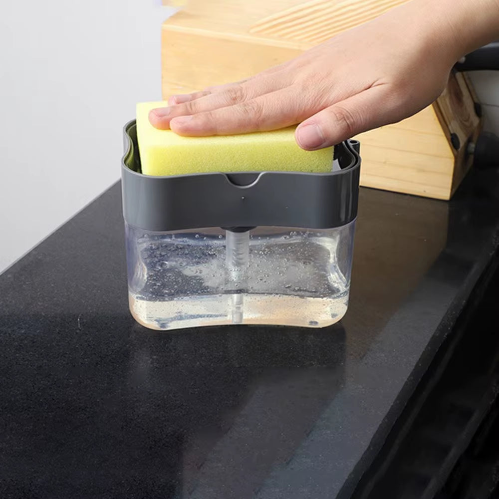 Porta-Detergente com Dosador e Suporte para Esponja 2 em 1 – foto 4