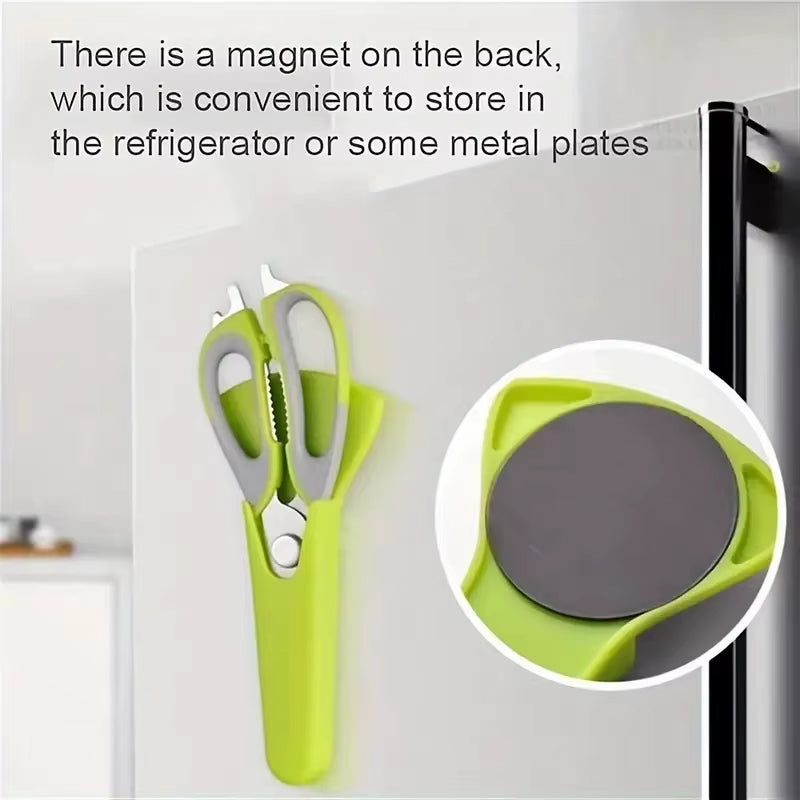 Tesoura de Cozinha Multifuncional 7 em 1 com Suporte Magnético – foto 5