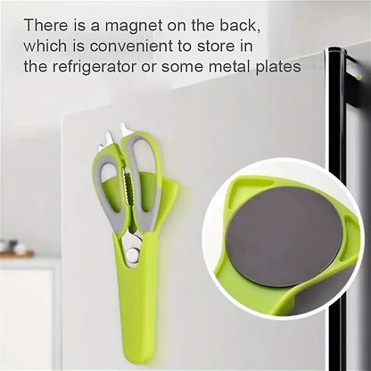 Tesoura de Cozinha Multifuncional 7 em 1 com Suporte Magnético – foto 5
