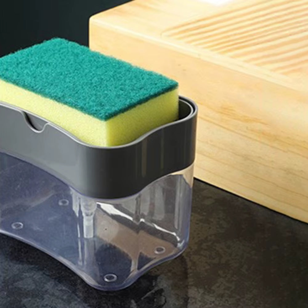 Porta-Detergente com Dosador e Suporte para Esponja 2 em 1 – foto 3