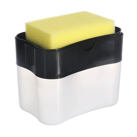 Porta-Detergente com Dosador e Suporte para Esponja 2 em 1
